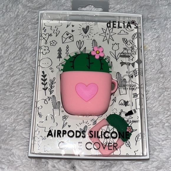AirPods Cactus Silicone Case Cover with Keyring - Picture 2 of 3